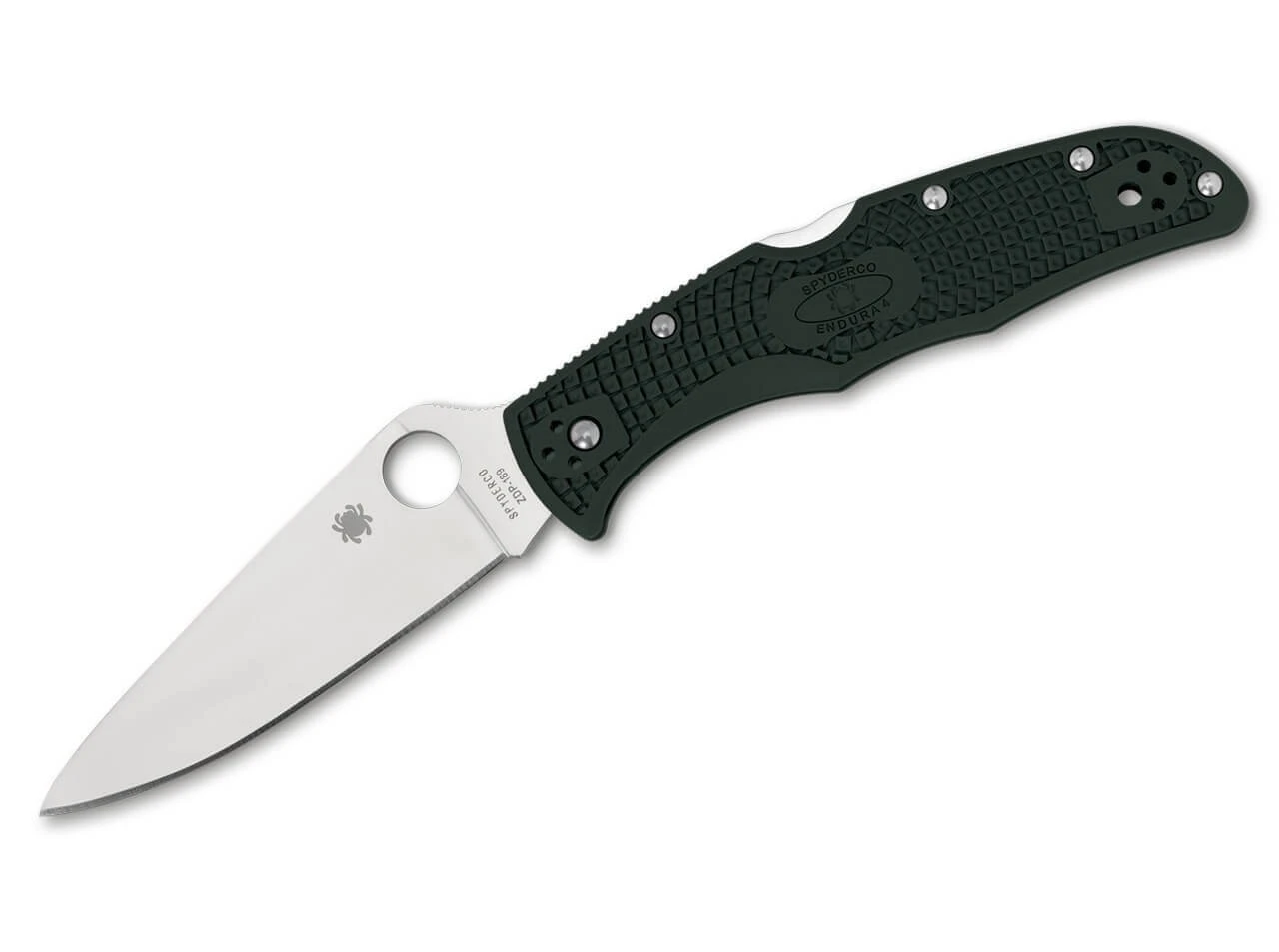 Spyderco Endura Flat Ground Racing Green 3 Spyderco Endura Flat Ground Racing Green